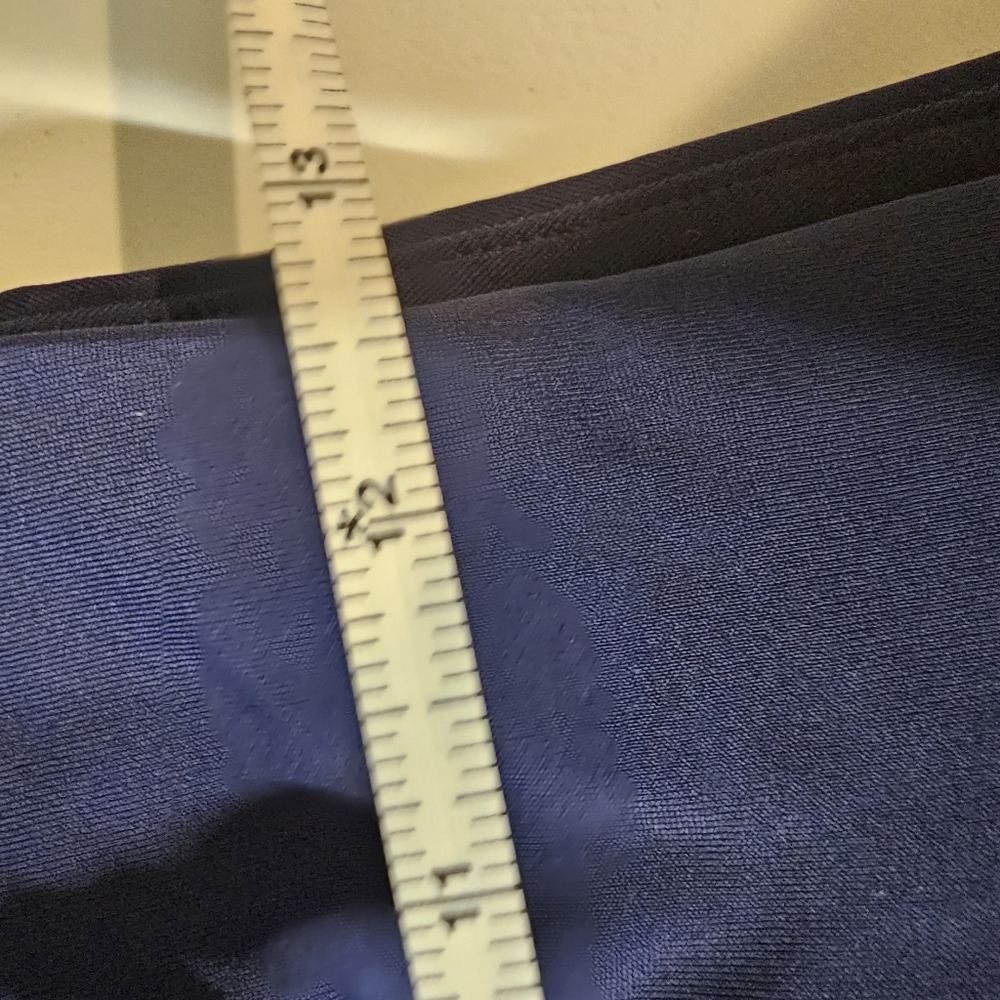 Lands' End Swim Shorts Size 16 Navy Blue Pockets Full Bottom - Picture 10 of 11